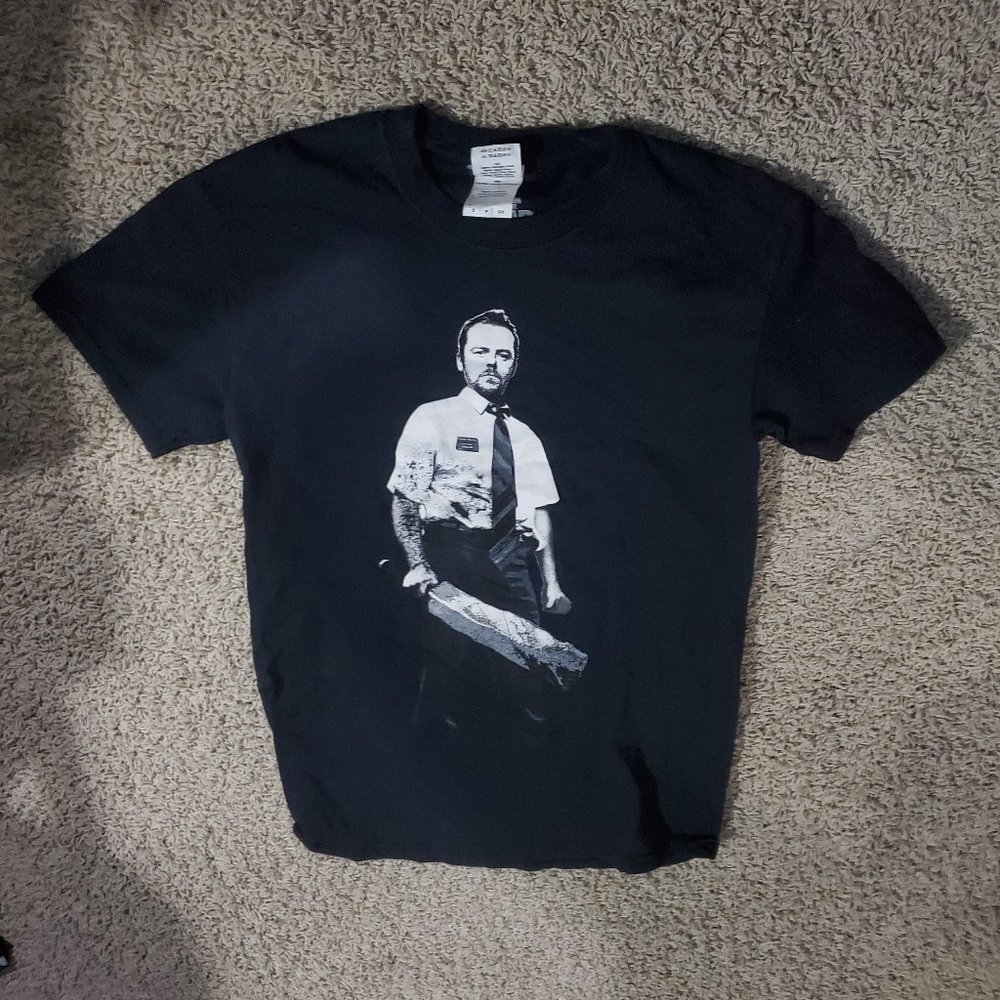 Shaun of the dead rock rebel shirt black